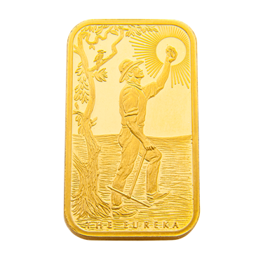 5 oz ABC Bullion Eureka Gold cast bar