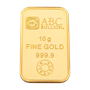 Back of 10 g ABC Bullion Eureka Gold cast bar 