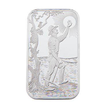 1 oz ABC Bullion Eureka Silver cast bar 