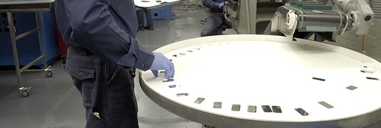 Team member organises a range of semi-finished products