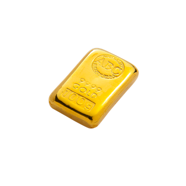 100 g ABC Bullion Gold cast bar 