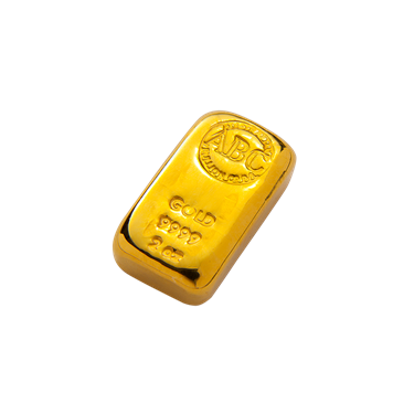 2 oz ABC Bullion Gold cast bar 